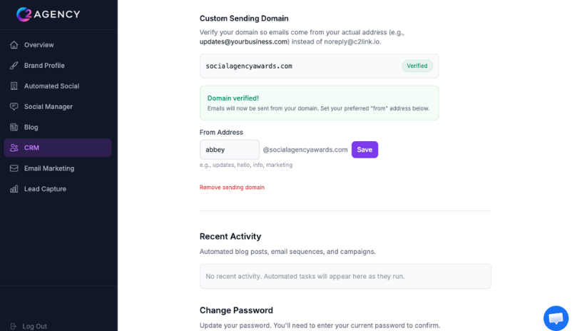 C2 Agency AI email sequence builder