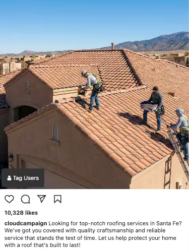 Example roofing social media post by C2.agency